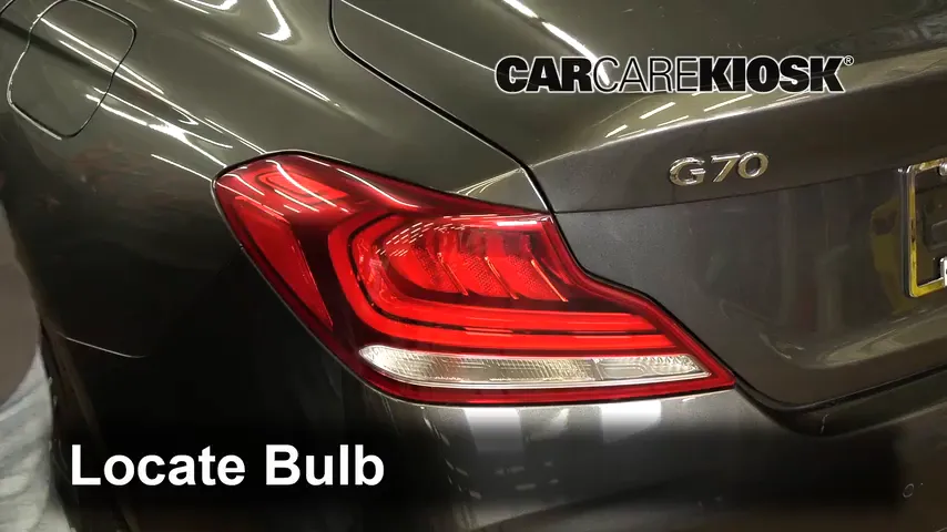 2020 Genesis G70 3.3L V6 Turbo Éclairage Feux de position arrière (remplacer ampoule)